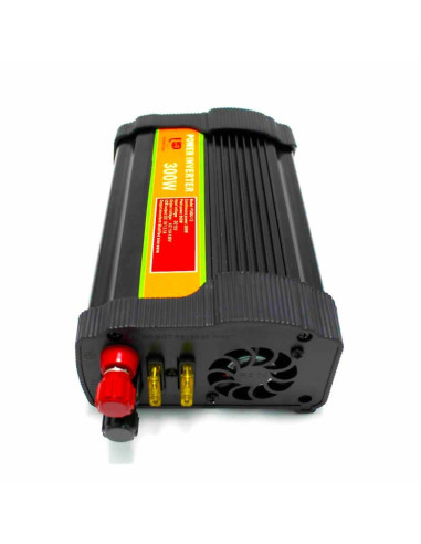 Imagen de Inversor de Voltaje 12V 300W Universal Power detalle conectores de entrada