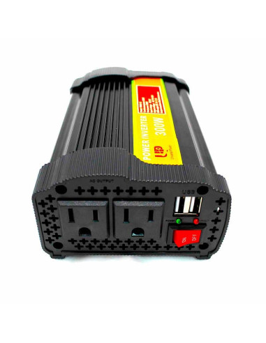 Imagen de Inversor de Voltaje 12V 300W Universal Power detalle conectores de salida