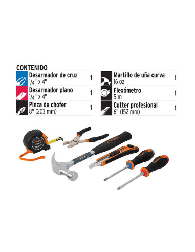 Imagen de Juego 6 Herramientas caseras TRUPER JGO-CAS6X - vista final