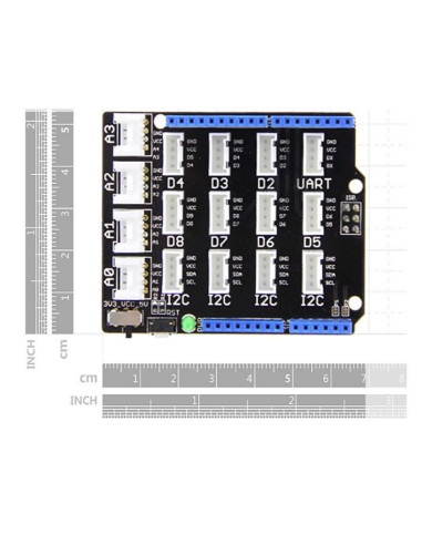Imagen de Grove Base Shield V2.0 para Arduino TPX00030  - vista medidas