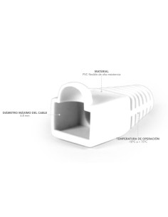 Imagen de bota para rj45 blanco - vista  principal