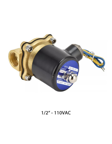 Imagen de Electroválvula Solenoide 2W-160-15 1/2" 110VAC - vista lateral