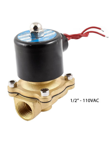 Imagen de Electroválvula Solenoide 2W-160-15 1/2" 110VAC - vista perfil