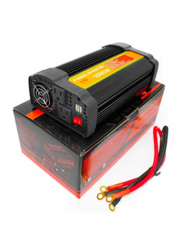Imagen de Inversor de Voltaje 12V 1000W Universal Power con empaque y cables