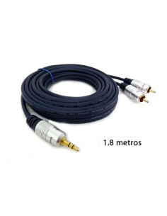 Imagen de Cable 2 X 1 Stereo Lujo Digital Taiwán MC-2150F 1.8mtr - vista principal