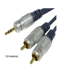 Imagen de Cable 2 X 1 Stereo Lujo Digital Taiwán MC-2150F 1.8mtr - vista principal 2