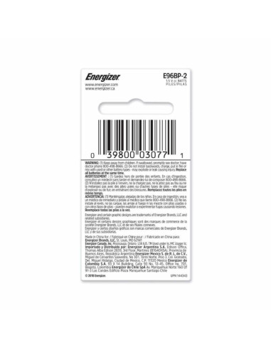 Imagen de Pila Alkalina Energizer AAAA E96BP-2 - vista final