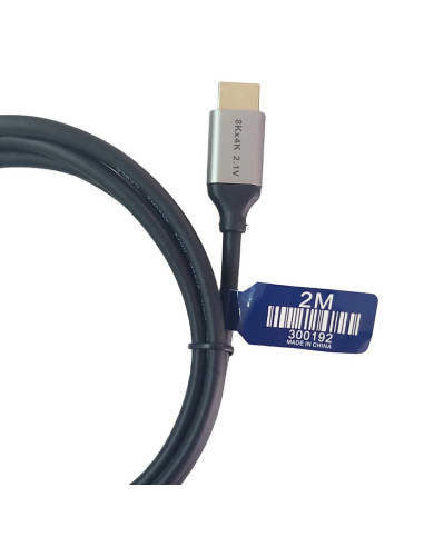 Cable HDMI 8K 48Gbps Ultra HD 2mtr Nicols 300192 - vista conectores