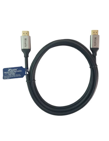 Cable HDMI 8K 48Gbps Ultra HD 2mtr Nicols 300192 - vista final