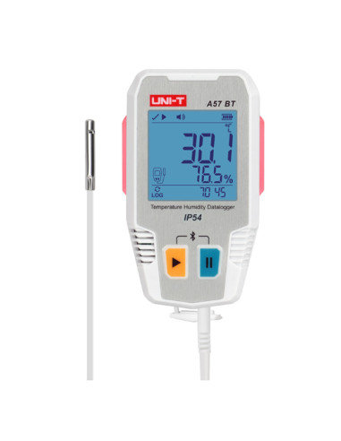 Imagen de Registrador de Datos UNI-T A57BT Bluetooth Datalogger - vista display encendido