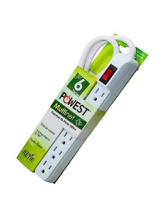 Imagen de Multitoma Powest 6 tomas supresor picos 1800w NMNET-7516 - vista principal