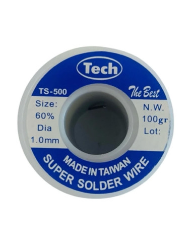 Imagen de Soldadura de Estaño Tech 60/40 1mm 100gr - vista etiqueta