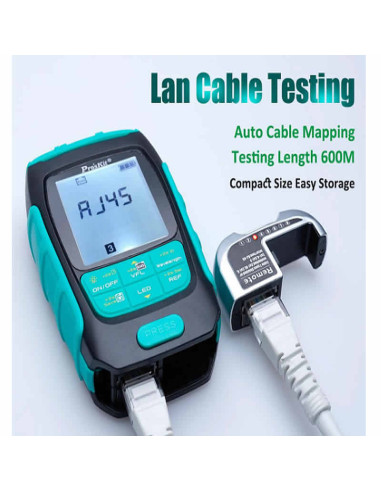 Imagen de Medidor de Potencia de Fibra Óptica 4 en 1 15mW Proskit MT-7615 - vista prueba cable