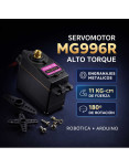 Imagen de Servomotor MG996R Alto Torque 360° Engranajes Metálicos - vista principal